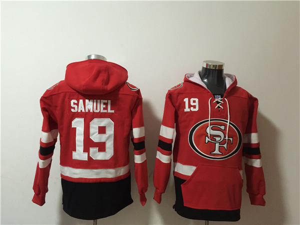 San Francisco 49ers #19 Deebo Samuel Red Black Ageless Must-Have Lace-Up Pullover Hoodie